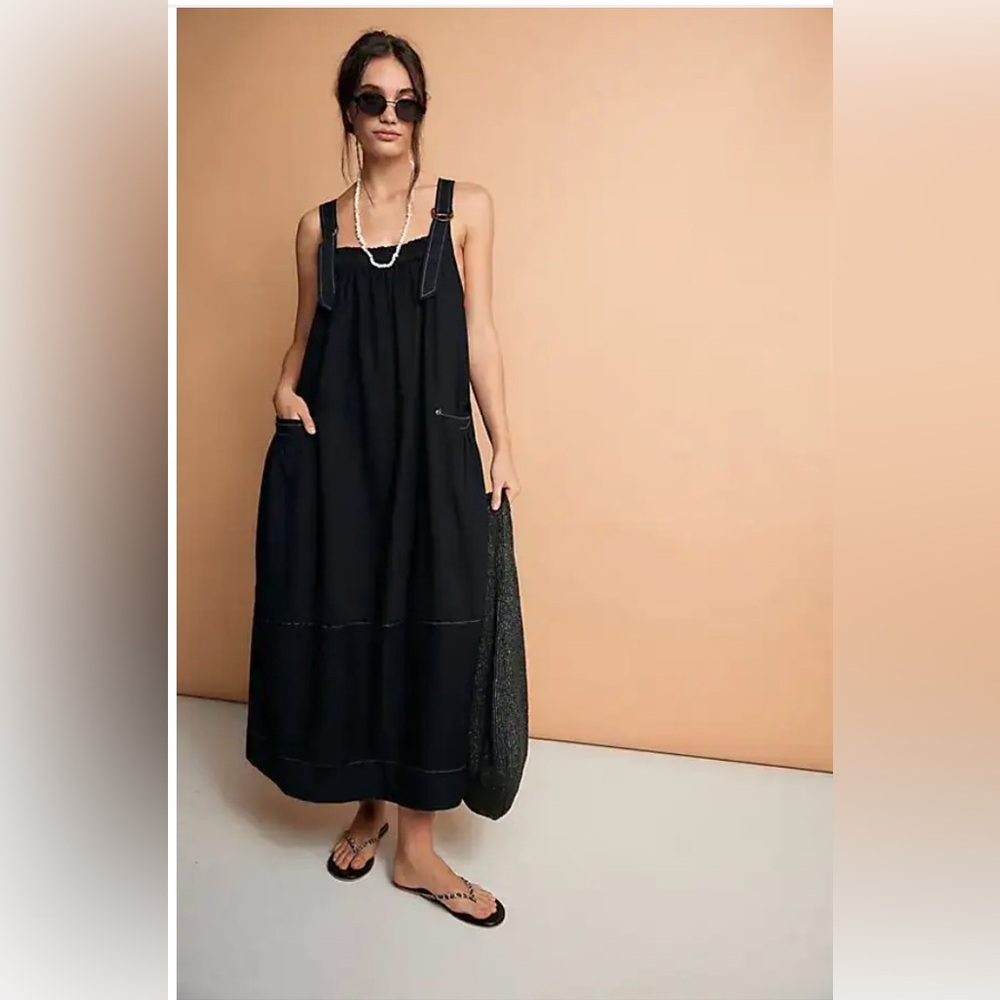 Free People Machu Barrel Midi Dress Small